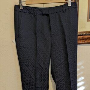 8 by yoox poly blend diamond print pants NWT EU size 40 US 8-10